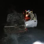 На автодороге "Бутурлиновка-Козловка" сгорел автомобиль