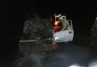 На автодороге "Бутурлиновка-Козловка" сгорел автомобиль